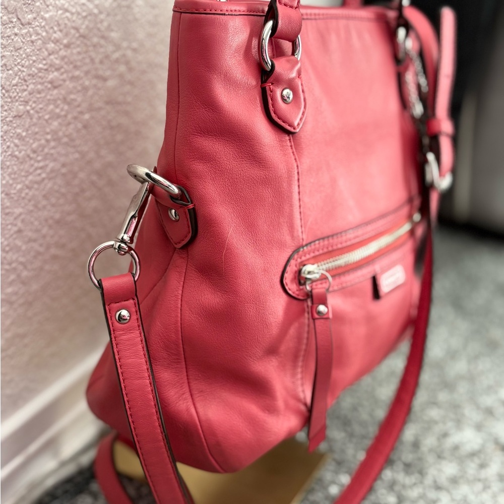 COACH DAISY CORAL LEATHER MIA - Picture 11 of 14